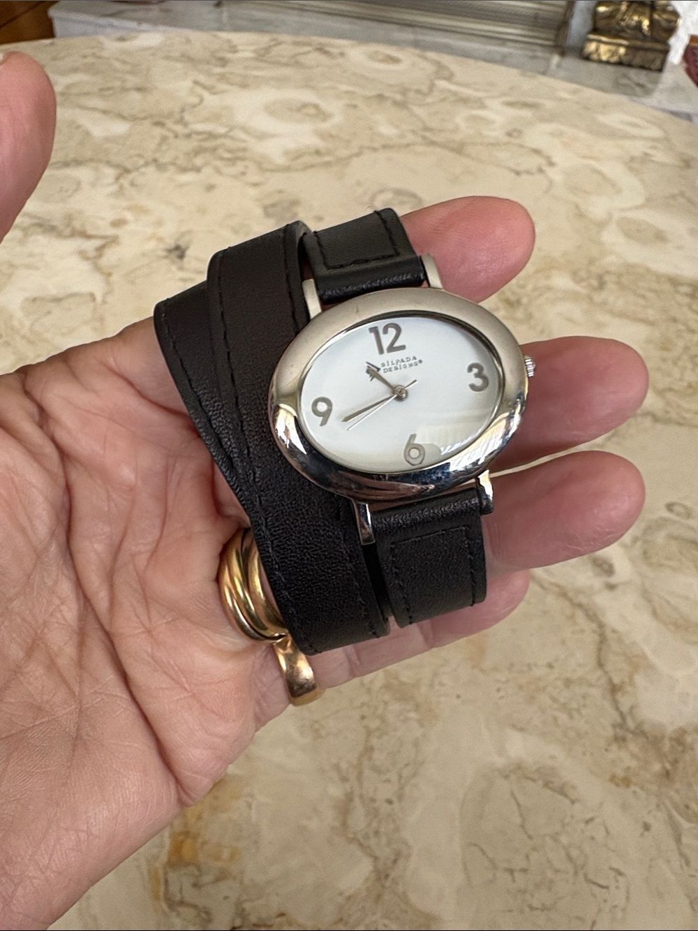 Silpada Double Wrap Leather Watch Leather Strap Stainless Steel Japan Movement - Picture 10 of 10